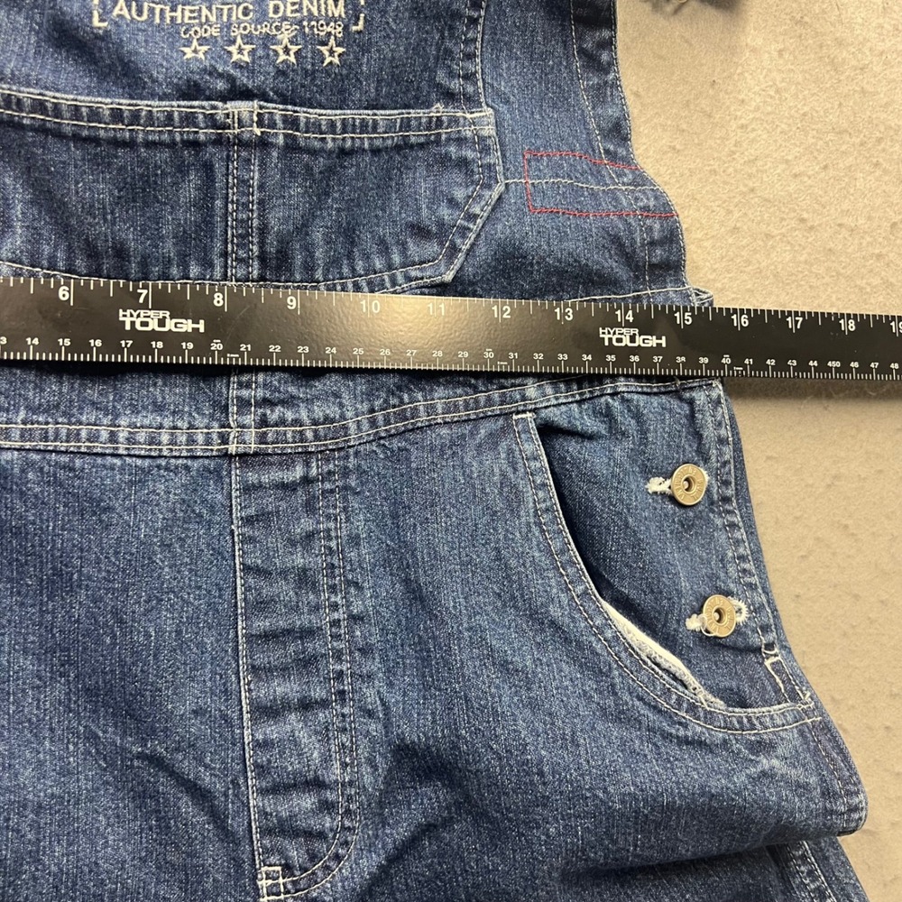 B.U.M. Equipment Denim Overalls Blue Carpenter Straight Leg Size Small 1394 - Picture 5 of 9